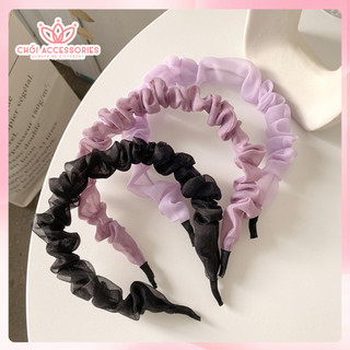 Bờm tóc nữ, băng đô voan nhiều màu Chồi accessories phong cách Hàn Quốc - Y012