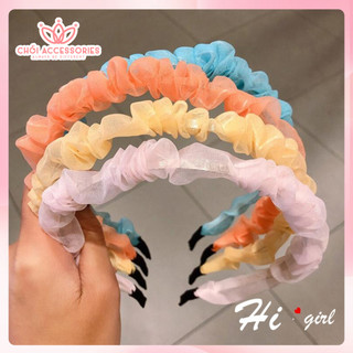 Bờm tóc nữ, băng đô voan nhiều màu Chồi accessories phong cách Hàn Quốc - Y012