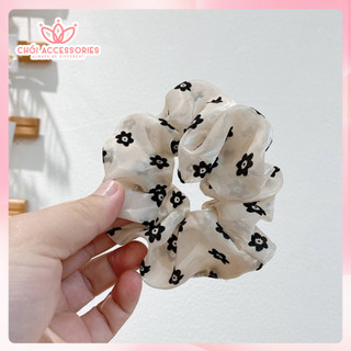 Buộc tóc nữ, scrunchies voan nhũ hoa lấp lánh Chồi accessories phong cách Hàn Quốc K032