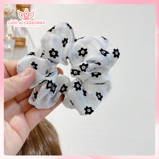 Buộc tóc nữ, scrunchies voan nhũ hoa lấp lánh Chồi accessories phong cách Hàn Quốc K032