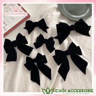 Cặp tóc nhung, kẹp tóc nhung đen nữ nhiều mẫu thanh lịch nữ tính Chồi accessories - Y034