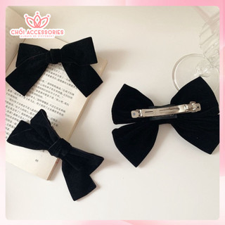 Cặp tóc nhung, kẹp tóc nhung đen nữ nhiều mẫu thanh lịch nữ tính Chồi accessories - Y034