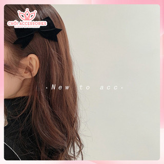 Cặp tóc nhung, kẹp tóc nhung đen nữ nhiều mẫu thanh lịch nữ tính Chồi accessories - Y034