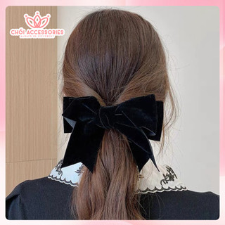 Cặp tóc nhung, kẹp tóc nhung đen nữ nhiều mẫu thanh lịch nữ tính Chồi accessories - Y034