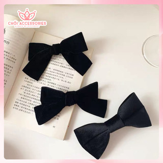 Cặp tóc nhung, kẹp tóc nhung đen nữ nhiều mẫu thanh lịch nữ tính Chồi accessories - Y034