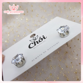 Khuyên tai nữ, nụ hoa tai đính đá sáng lấp lánh Chồi accessories phong cách trời trang M09