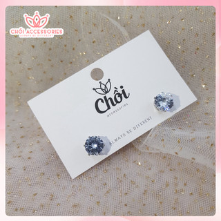 Khuyên tai nữ, nụ hoa tai đính đá sáng lấp lánh Chồi accessories phong cách trời trang M09