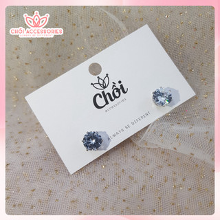 Khuyên tai nữ, nụ hoa tai đính đá sáng lấp lánh Chồi accessories phong cách trời trang M09