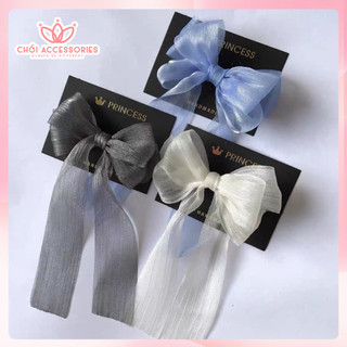 Cặp tóc nơ voan tiểu thư rủ dài nữ tính Chồi accessories phong cách thời trang Hàn Quốc - Y085