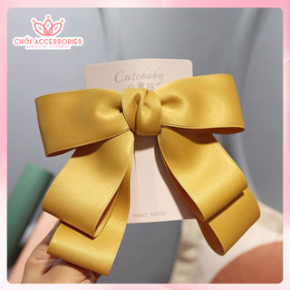 Cặp tóc nơ ruy băng cặp tóc nữ tính Chồi accessories phong cách nhiều màu Hàn Quốc - Y114