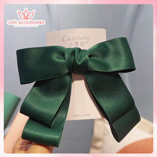Cặp tóc nơ ruy băng cặp tóc nữ tính Chồi accessories phong cách nhiều màu Hàn Quốc - Y114