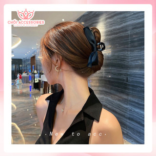 Cặp tóc nơ cặp tóc làm phồng tóc nơ lụa thanh lịch nữ tính Chồi accessories phong cách Hàn Quốc - Y081
