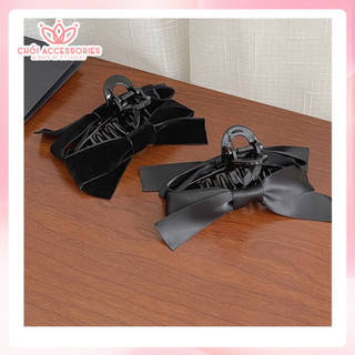 Cặp tóc nơ cặp tóc làm phồng tóc nơ lụa thanh lịch nữ tính Chồi accessories phong cách Hàn Quốc - Y081