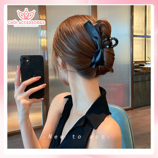 Cặp tóc nơ cặp tóc làm phồng tóc nơ lụa thanh lịch nữ tính Chồi accessories phong cách Hàn Quốc - Y081
