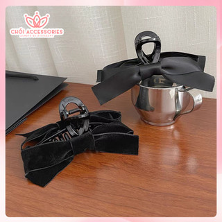 Cặp tóc nơ cặp tóc làm phồng tóc nơ lụa thanh lịch nữ tính Chồi accessories phong cách Hàn Quốc - Y081