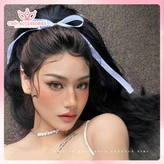 Set 2 kẹp tóc nơ rủ dài Chồi accessories, set kẹp tóc nữ tính đáng yêu Y289