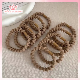 Set 3c Dây Buộc Tóc Xoắn Sợi Len nhiều Màu Xinh Xắn Chồi accessories K156