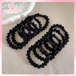 Set 3c Dây Buộc Tóc Xoắn Sợi Len nhiều Màu Xinh Xắn Chồi accessories K156