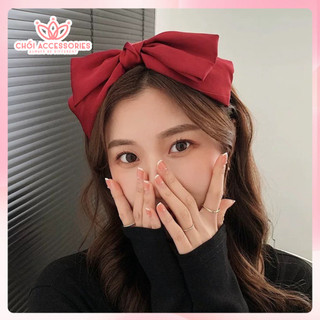 Bờm tóc nơ lụa lớn tiểu thư nhiều màu Chồi accessories, băng đô nữ tính Hàn Quốc - K177
