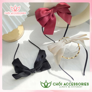 Bờm tóc nơ ruy băng nhiều lớp nữ tính tiểu thư Hàn Quốc Chồi accessories - Y060
