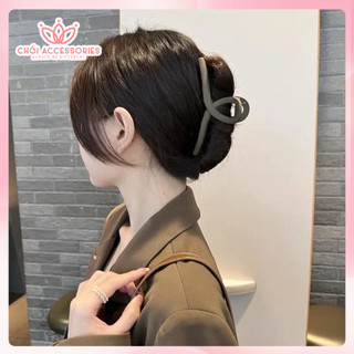 Cặp tóc nhựa lì sang chảnh bản lớn 13cm Chồi accessories, cặp tóc nữ tính nhiều màu K439