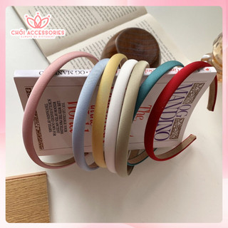 Bờm tóc bọc vải lụa bản nhỏ mảnh Chồi accessories, bờm tóc thanh lịch đáng yêu K097