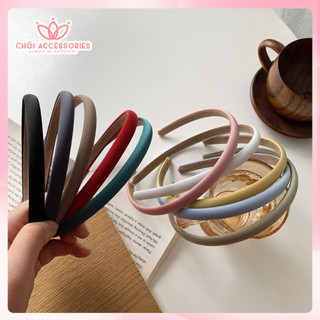 Bờm tóc bọc vải lụa bản nhỏ mảnh Chồi accessories, bờm tóc thanh lịch đáng yêu K097