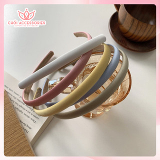 Bờm tóc bọc vải lụa bản nhỏ mảnh Chồi accessories, bờm tóc thanh lịch đáng yêu K097