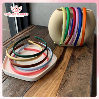 Bờm tóc bọc vải lụa bản nhỏ mảnh Chồi accessories, bờm tóc thanh lịch đáng yêu K097