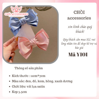 Kẹp tóc nơ lớn kẹp tóc nữ tính đáng yêu Chồi accessories phong cách Hàn Quốc - Y101