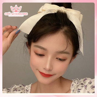 Cặp tóc, kẹp tóc nữ nơ trắng tiểu thư đáng yêu Chồi accessories Y099
