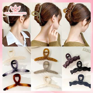 Kẹp tóc càng cua Hàn Quốc cặp tóc chéo nữ đẹp hottrend trong suốt cỡ size lớn Chồi accessories K271
