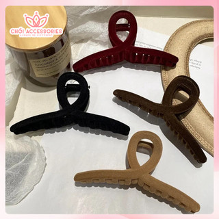 Cặp Tóc Chéo, Cặp Tóc Nhung Lì 11-13 CM Cao Cấp Đính Hoa Chồi accessories Phong Cách Hàn Quốc Cho Bạn Nữ K361