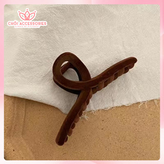 Cặp Tóc Chéo, Cặp Tóc Nhung Lì 11-13 CM Cao Cấp Đính Hoa Chồi accessories Phong Cách Hàn Quốc Cho Bạn Nữ K361