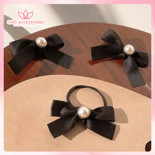 Kẹp tóc nơ nhỏ nữ tính đính ngọc trai nhân tạo Chồi accessories cho nữ kiểu Hàn Quốc - Y078