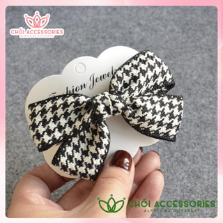Cặp tóc, kẹp tóc nơ kẹp tóc caro nhiều mẫu Chồi accessories phong cách Hàn Quốc - Y100