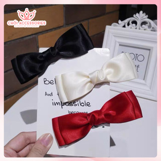 Kẹp tóc nơ nhiều màu hai tầng thời trang thanh lịch Chồi accessories Y195