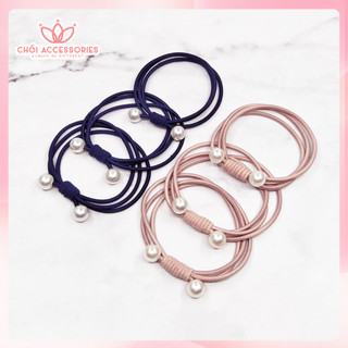 Set buộc tóc đính hạt trai nhân tạo nữ tính cho nữ Chồi accessories - Y007