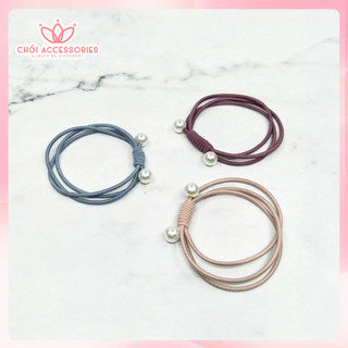 Set buộc tóc đính hạt trai nhân tạo nữ tính cho nữ Chồi accessories - Y007