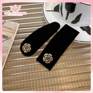 Kẹp Tóc Nhung Đính Hoa, Kẹp Tóc Mái Chồi accessories Phong Cách Xinh Xắn Cho Bạn Nữ Y067