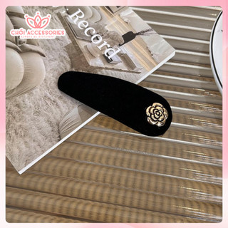 Kẹp Tóc Nhung Đính Hoa, Kẹp Tóc Mái Chồi accessories Phong Cách Xinh Xắn Cho Bạn Nữ Y067