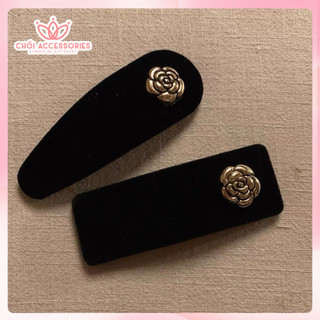 Kẹp Tóc Nhung Đính Hoa, Kẹp Tóc Mái Chồi accessories Phong Cách Xinh Xắn Cho Bạn Nữ Y067