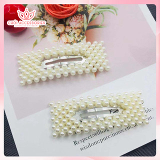 Kẹp tóc hạt trai nhân tọc Chồi accessories, kẹp tóc nữ tính sang chảnh đáng yêu - K115