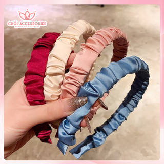 Bờm tóc lụa bờm tóc nhún nữ tính Chồi accessories phong cách thời trang Y052