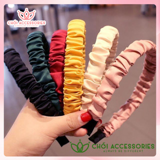 Bờm tóc lụa bờm tóc nhún nữ tính Chồi accessories phong cách thời trang Y052