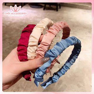 Bờm tóc lụa bờm tóc nhún nữ tính Chồi accessories phong cách thời trang Y052