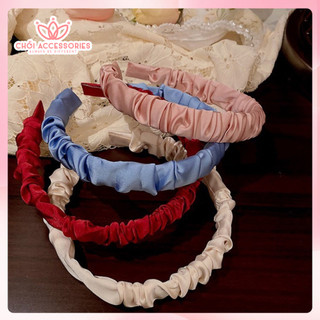 Bờm tóc lụa bờm tóc nhún nữ tính Chồi accessories phong cách thời trang Y052