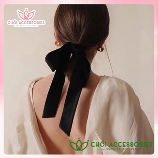Buộc tóc nơ scrunchies nơ lụa đáng yêu nữ tính Chồi accessories - Y071