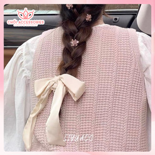 Buộc tóc nơ scrunchies nơ lụa đáng yêu nữ tính Chồi accessories - Y071