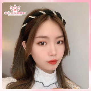 Bờm tóc vải lụa phối dây xích trai tiểu thư màu nhẹ nhàng Chồi accessories - Y046